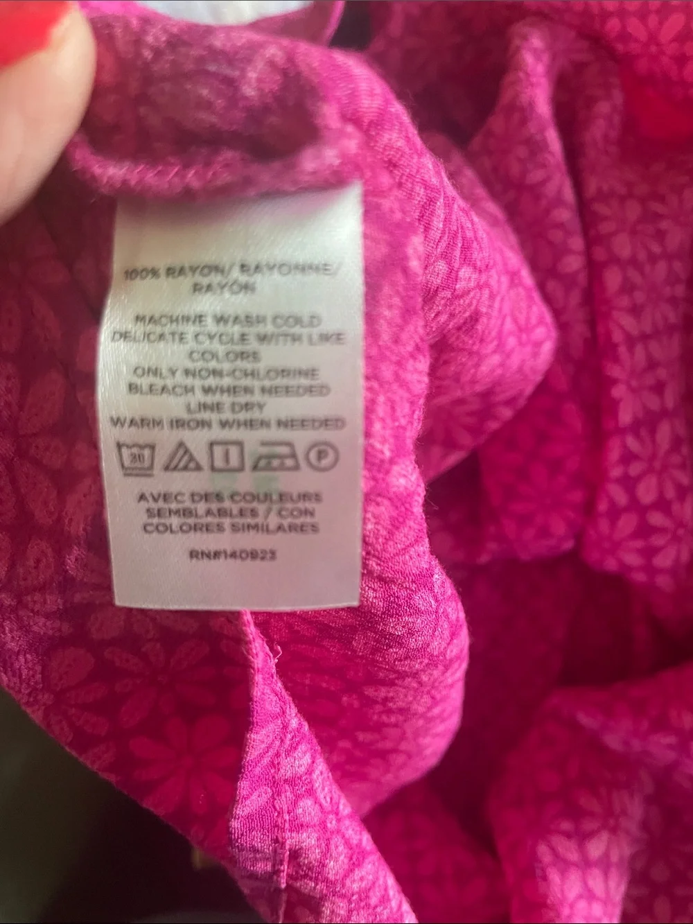 LOFT Fuchsia Tie-Front Puff Sleeve Blouse